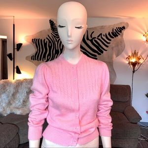 Pink vintage pearl sweater